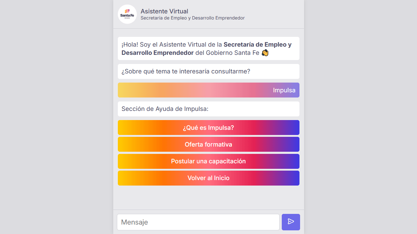 Chatbot MTESS